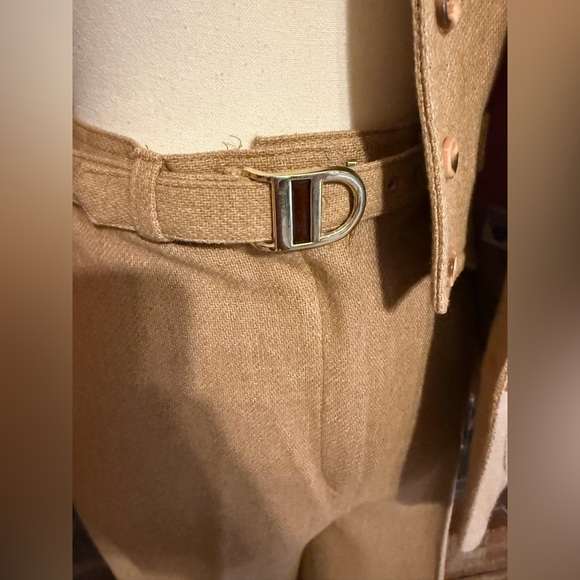 1970’s Bronson of California Wool Women's 3 piece tan beige Suit Set - Picture 4 of 6